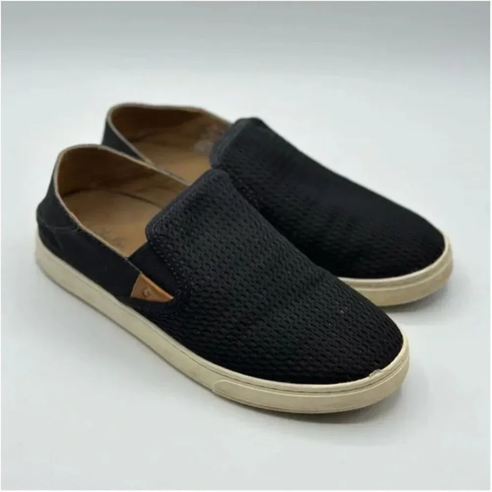 OluKai Women's Pehuea Drop in Heel Sneakers Low Top Slip On Mesh Shoes Size 7